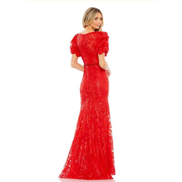 MAC DUGGAL NWT Evening Gown 12421 Red Sparkle Embellished Size 6 $798 MSRP - Picture 8 of 14